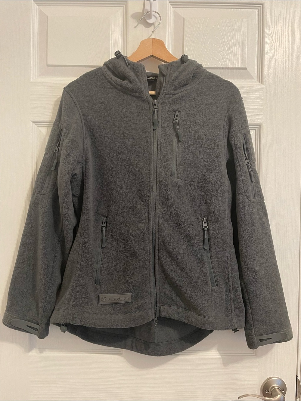 BAERSkin Tactical Supply Co. Women’s Full Zip Fleece Hoodie Jacket Gray Small